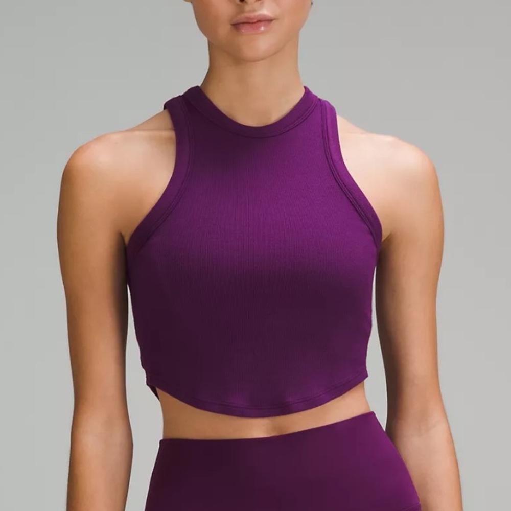 Lululemon Hold Tight Cropped Tank Size 6 Purple
